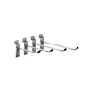 Metal chrome slatwall display hook with black cap mdf hooks