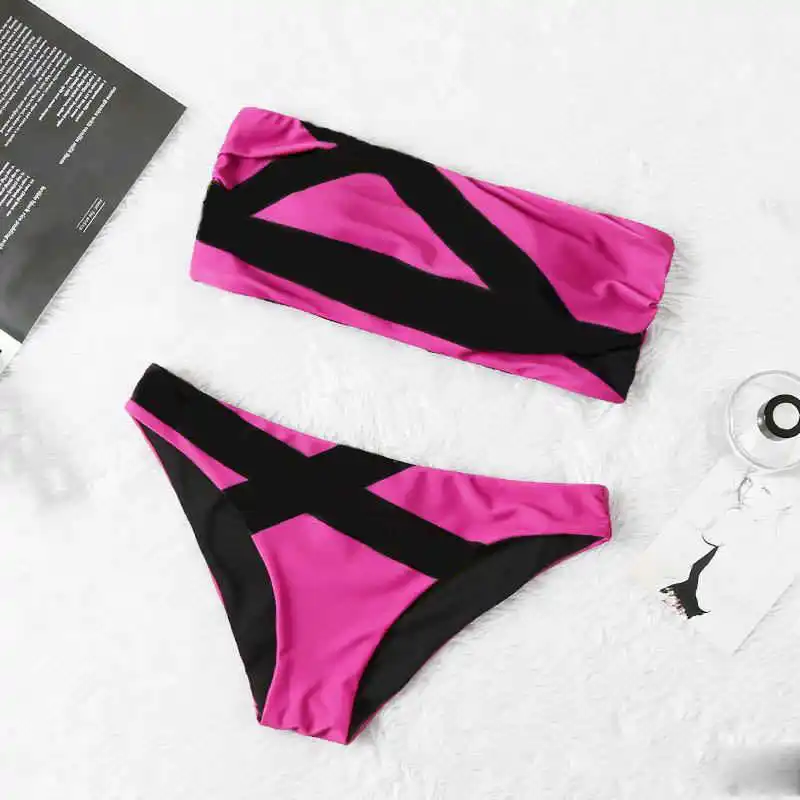 

Summer Cool Swim Sweet Girls Swimsuit Full Printed Women Sexy Bikini Set Swimwear
