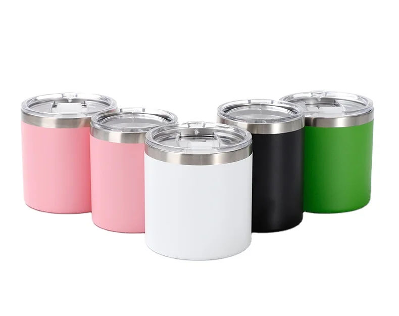 

New style simple sublimation 304 stainless steel coffee cup mug with handle double-layer tea cup