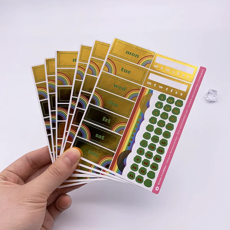 
Self Adhesive Paper Labels Printing Custom Kiss Cut Sticker Sheet 