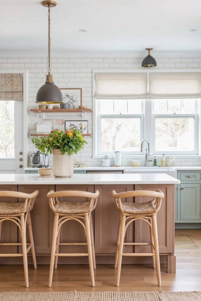 Matching ruggable with modern kitchen interior
