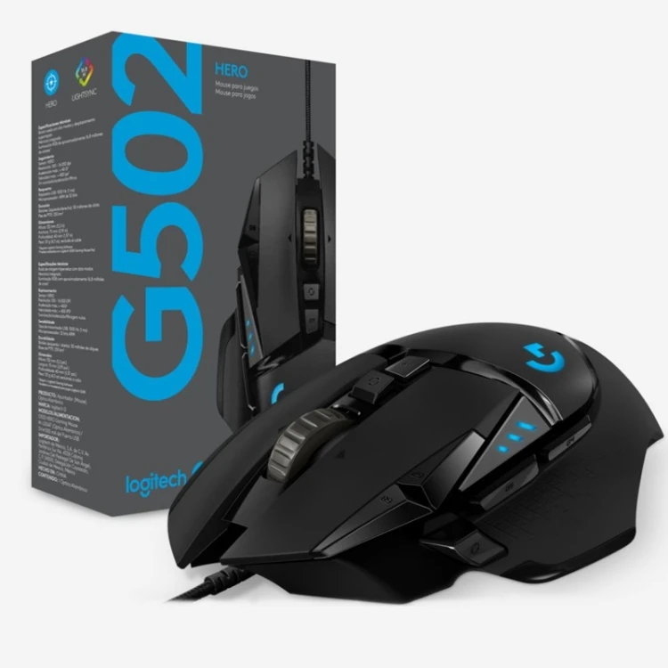 

Hot Selling Original Logitech G502 HERO Wired Gaming Mouse with 11 Buttons 2.1m Mice Logitech G502
