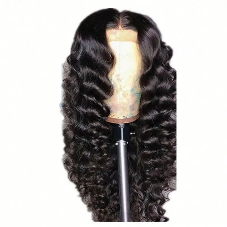 

Jh Melanoderm Middle Parting Small Curly Wig Texture Curl Long Curly Hair Small Wave Chemical Fiber Set, Black