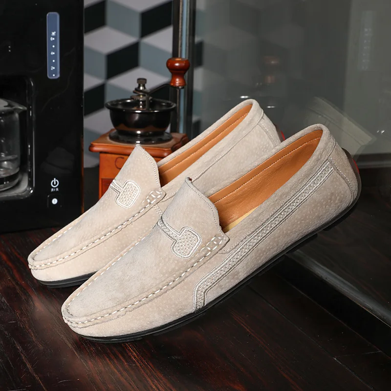 

Dropshipping loafers dress shoes pigskin men loafer shoes leather casual genuine men's causal shoes