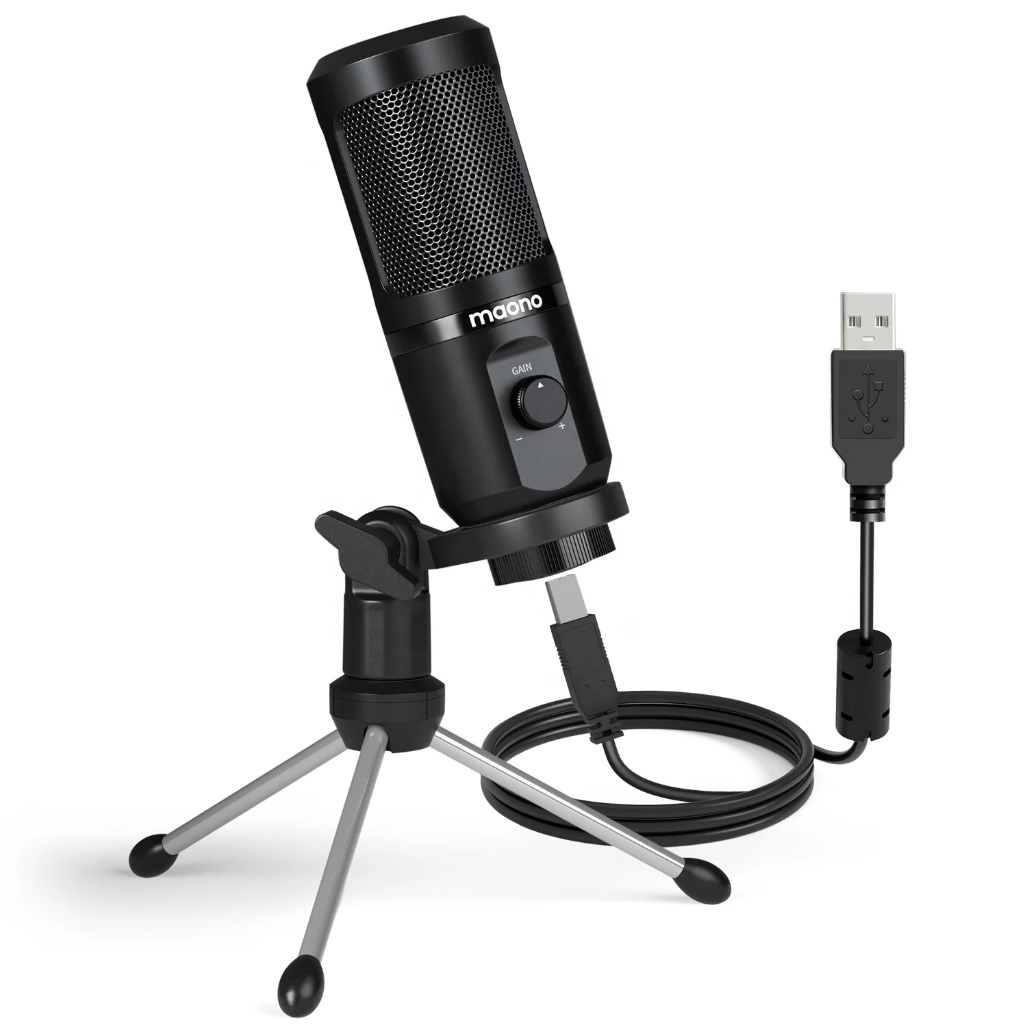 

MAONO Studio Microphone Condenser USB Microfone with Microphone Gain for Recording Broadcasting Recording Microphone