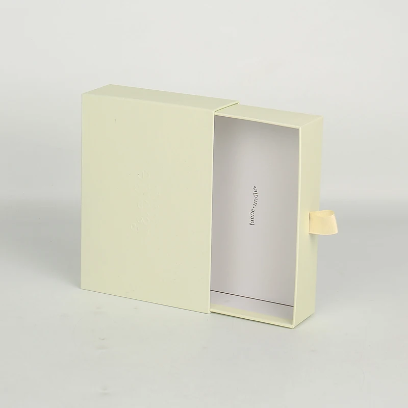 Simple Logo Printed Foldable Drawer Boxes Packaging Sliding Drawer Gift Paper Box details