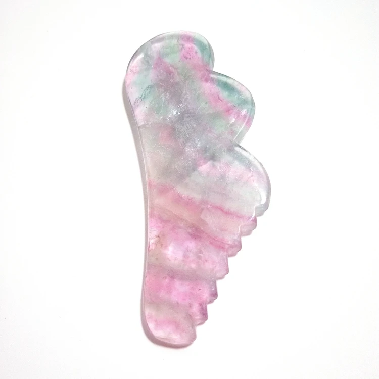 

high quality jade guasha fluorite board custom shape for beauty equipment