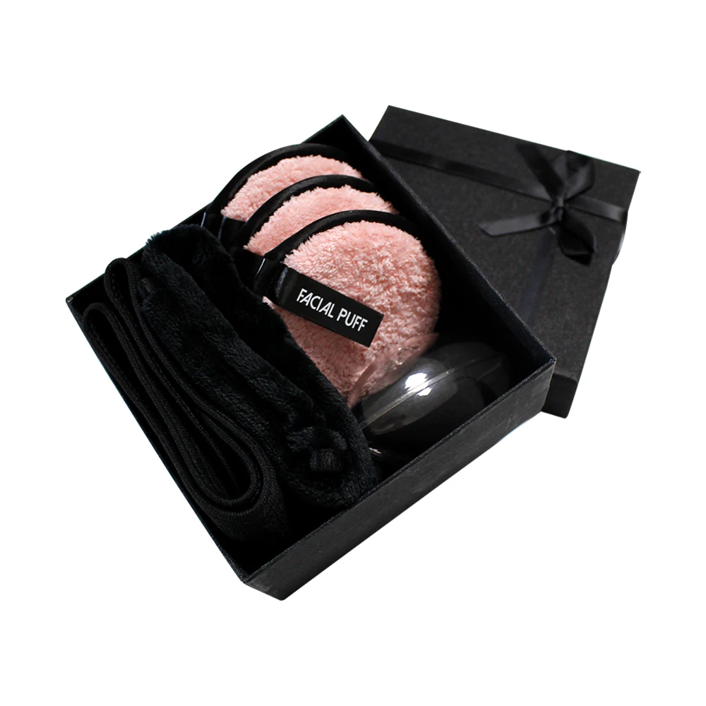 

Reusable Makeup Remover Pads Towel Hairband Gift With makeup blender beauty