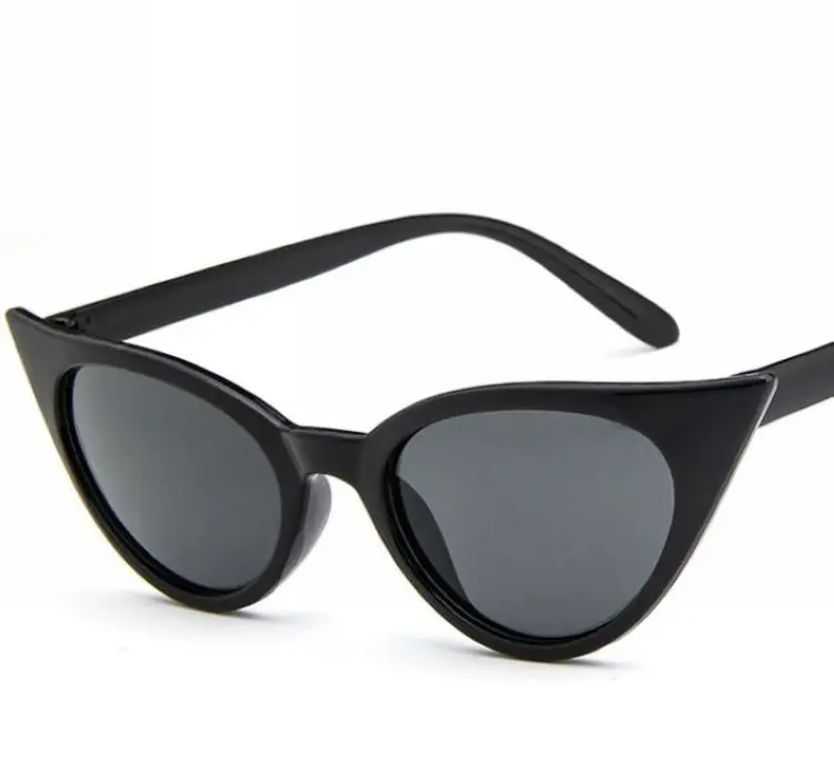 

Fashion Retro Vintage Cute Cat Eye Sunglasses Mirror Female Luxury Brand Designer Sun Glasses For Women Plastic, Colors
