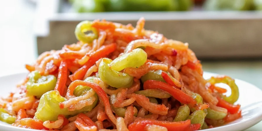 Different types of giardiniera side by side