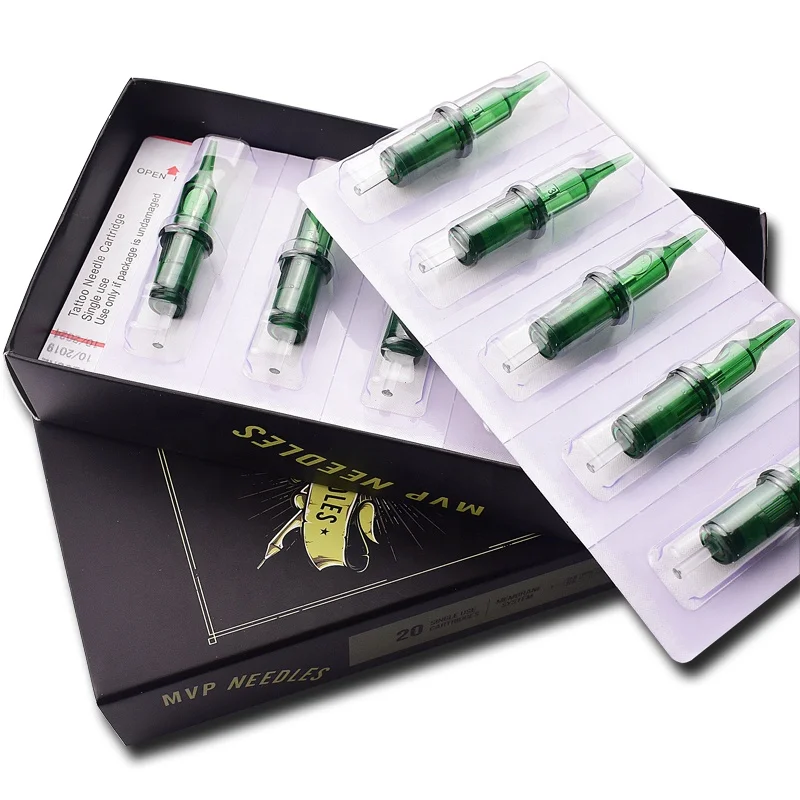 
2020 New Design Membrane System MVP Green Tattoo Needle Disposable Cartridges Tattoo Needle Cartridges 