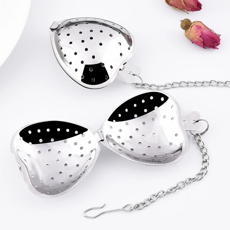 

Reusable Stainless Steel Heart tea ball Tea Infuser Strainer Spice Mesh Ball, Sliver/golden/black steel/customized