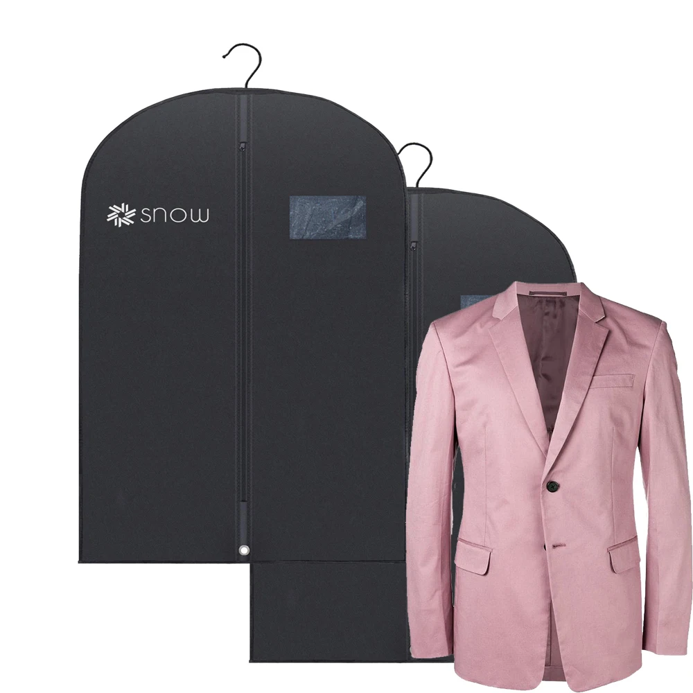 

Promotional foldable for suit dress personalize custom printed polyester garment bag suit cover, Grey,black ,;customized color