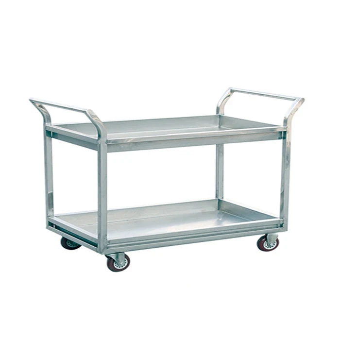 Hot Sale & High Quality Double Deck Dining Trolley Stainless Steel Food Trolley Double The Dining Car