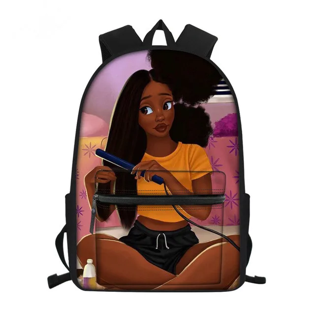 

Back To School Bags Kids Black Women Art African Girls School Backpack Children Large Bookbag Teenager Schoolbag, Customized