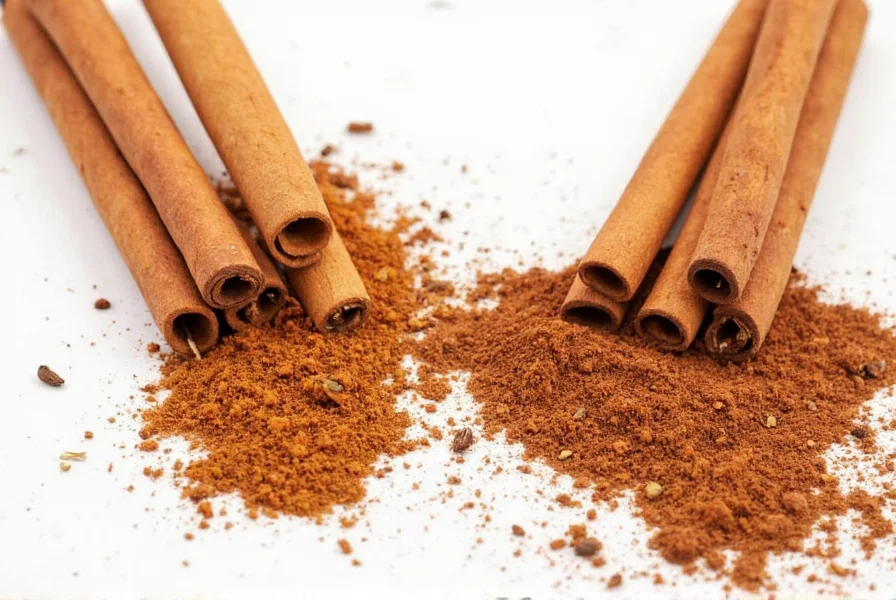 Cinnamon dust sprinkling