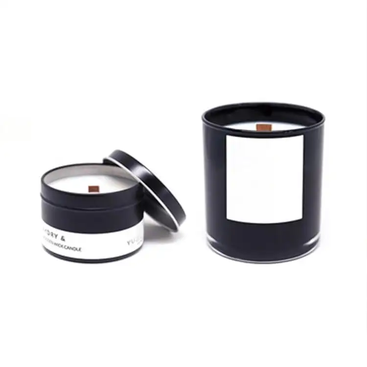 Matt Black Metal Candle Tin Scented Candle In Tin Container Buy
