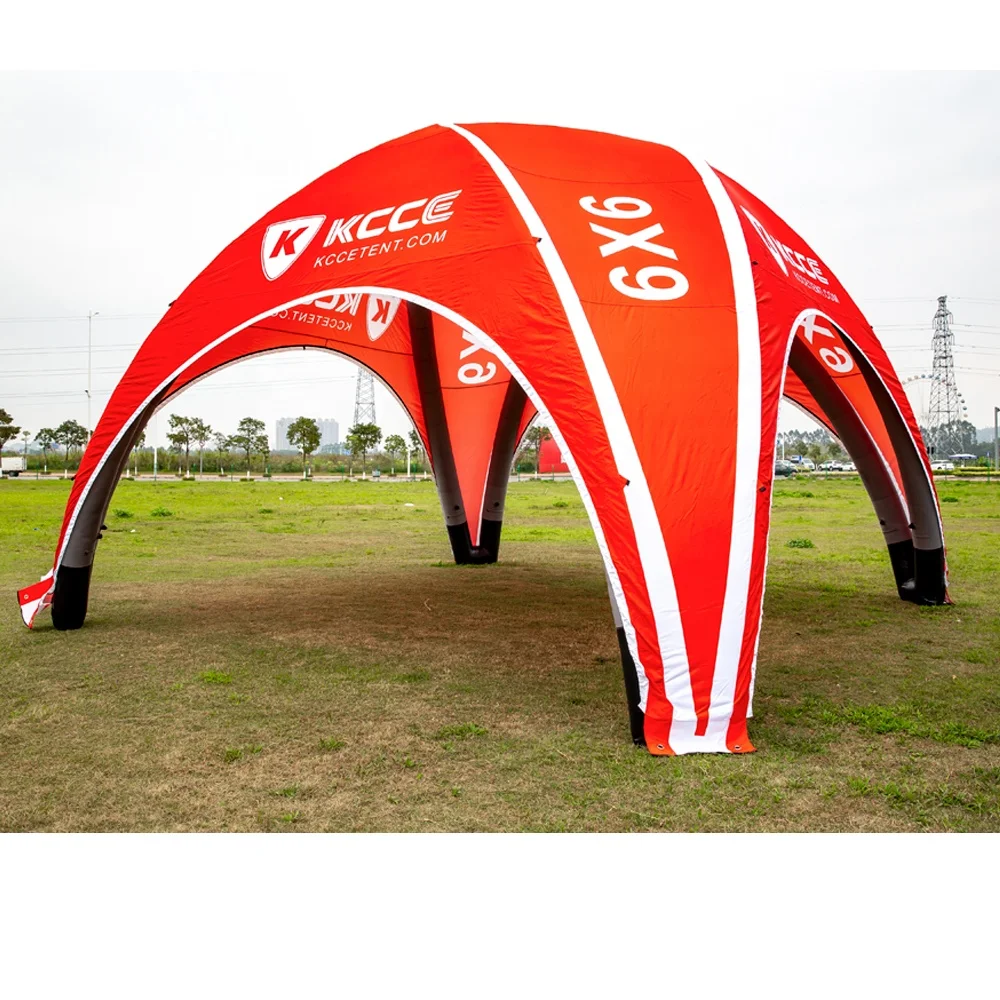 Kaicheng professional manufacture 8x8m awning canopy printing display inflatable activity spider tent air tent//