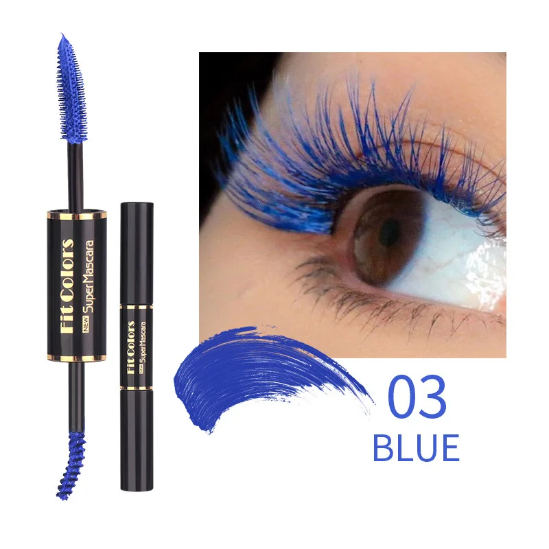 

Private label 5-color double-head color mascara + dyed eyebrow cream thick curling waterproof long-lasting waterproof custom, 5 colors