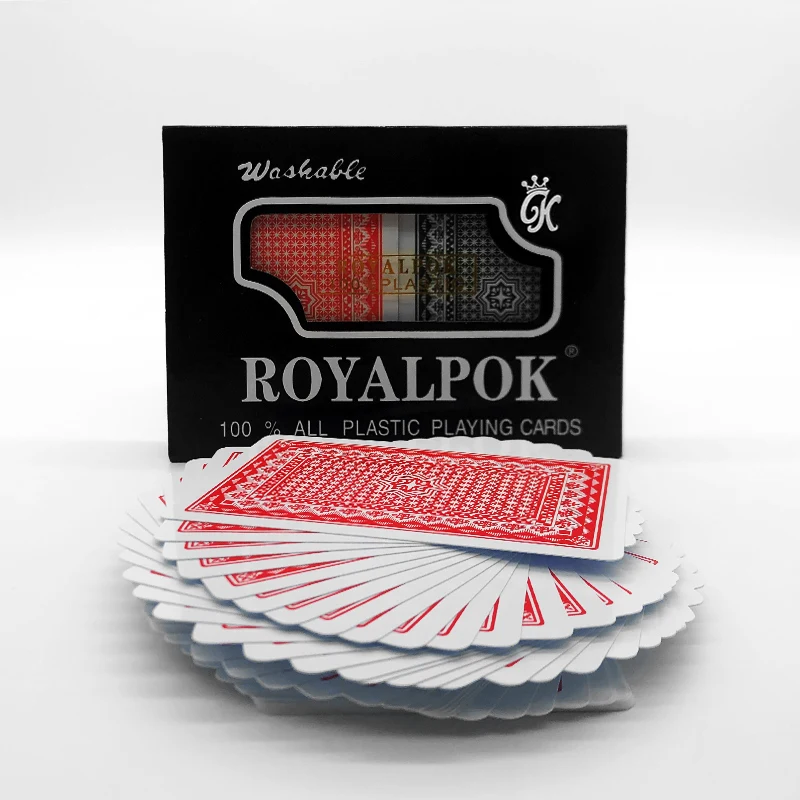 

High Quality Juegos De Cartas Poker Cards Waterproof Plastic Playing Card Custom Playing Cards In Bulk, Red & black