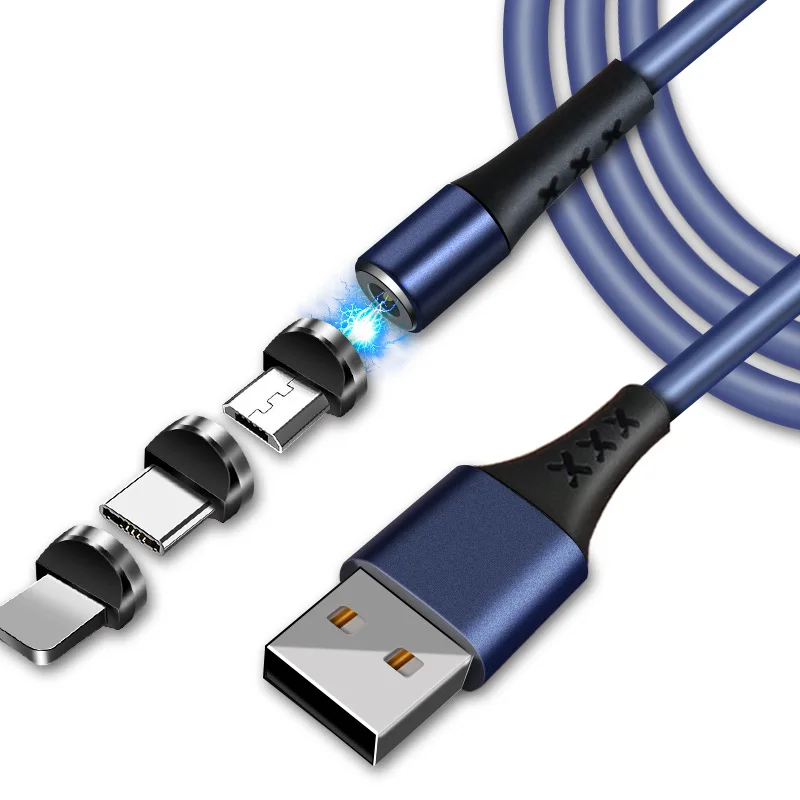 

Type-c Magnetic Charging Cable, 3 In 1 USB Magnet Charger Micro USB Type C Cable/