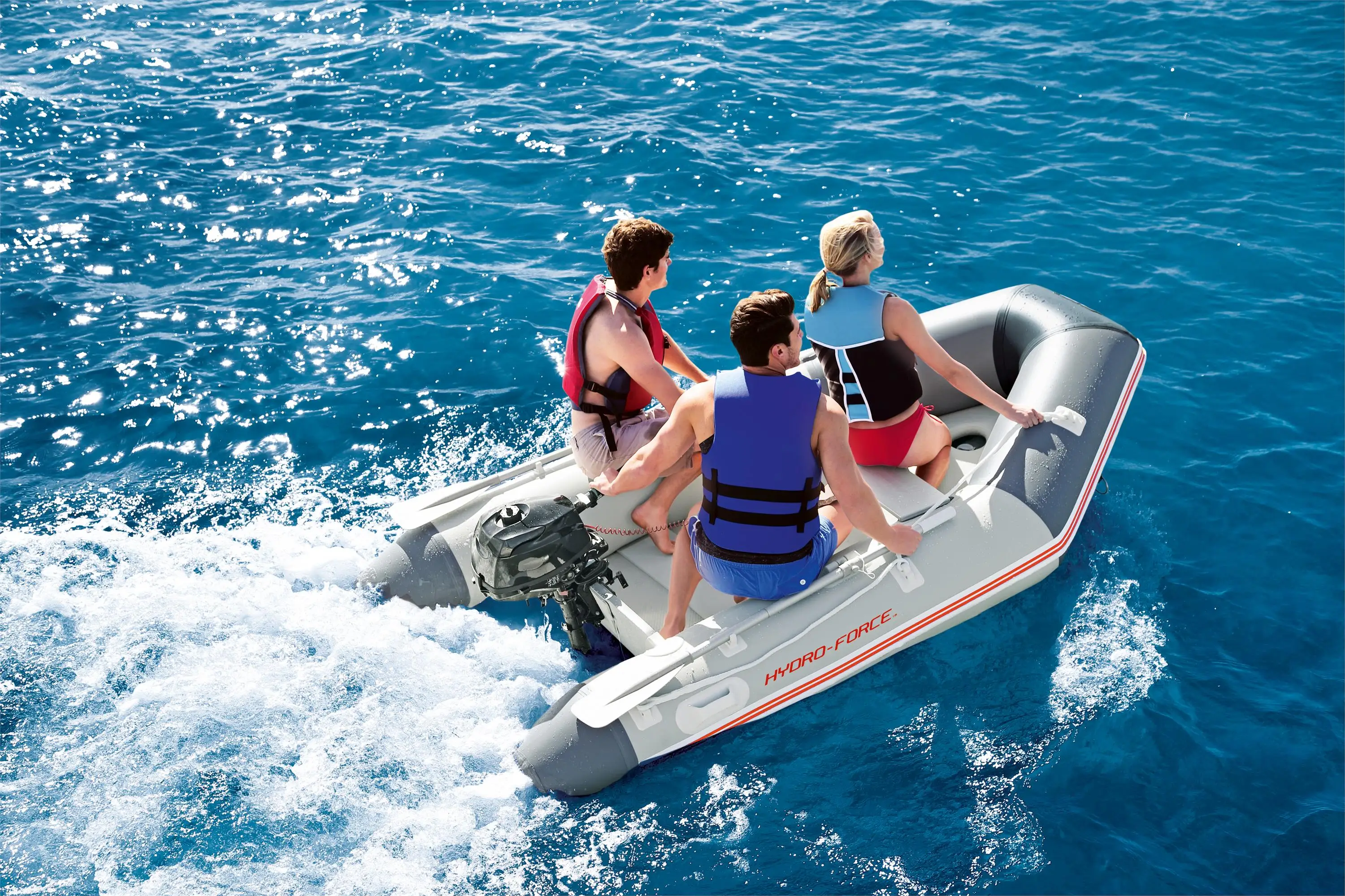 Bestway 65047 4 Person Inflatable Light Dinghy Boat Can Inflatable Boat