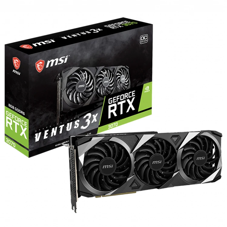 

MSI NVIDIA RTX 3070 VENTUS 3X OC 8G Gaming Card with 8GB GDDR6 14 Gbps Memory Speed Support OverClock PCI Express 4.0