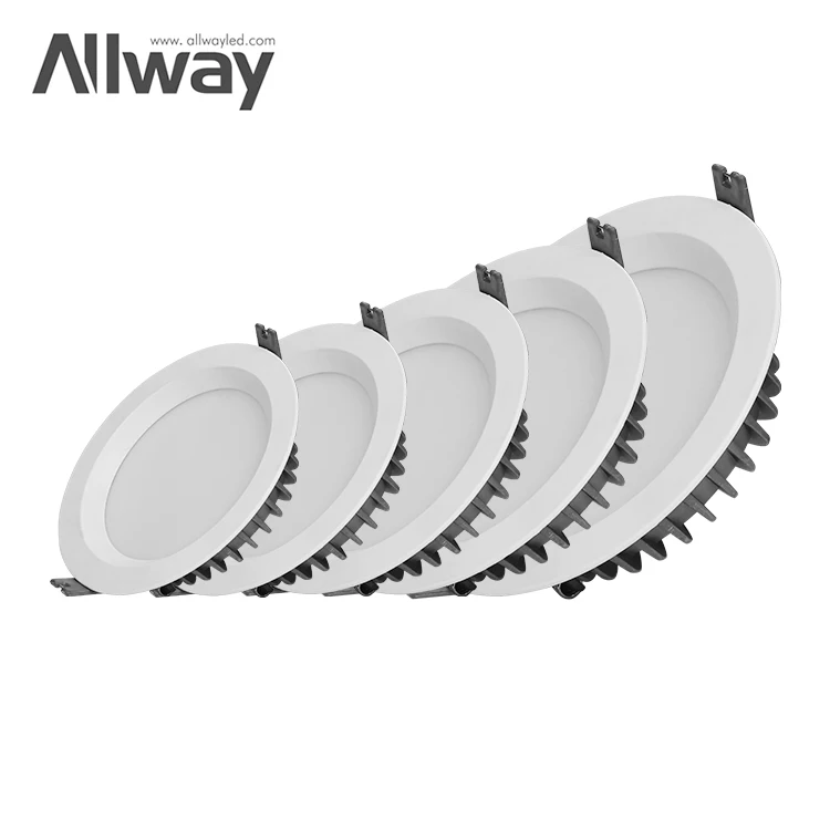 

ALLWAY High Quality Recessed Ultra-thin Commercial Lights 3 5 7 9 12 20 30 W Led Slim downlight