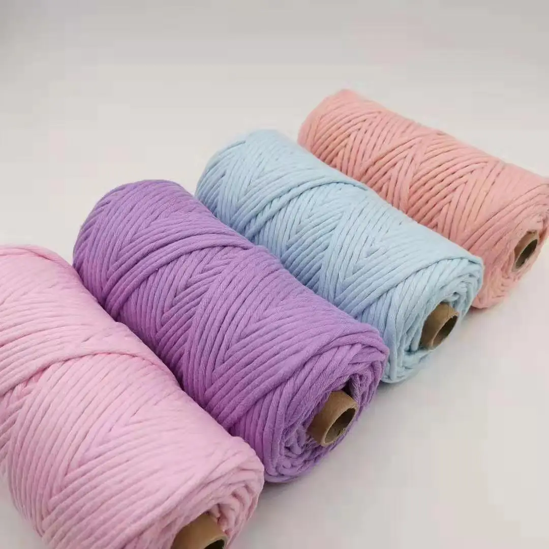 

4mm 100m single strand super soft macrame cord DIY macrame wall hanger 100% cotton thread