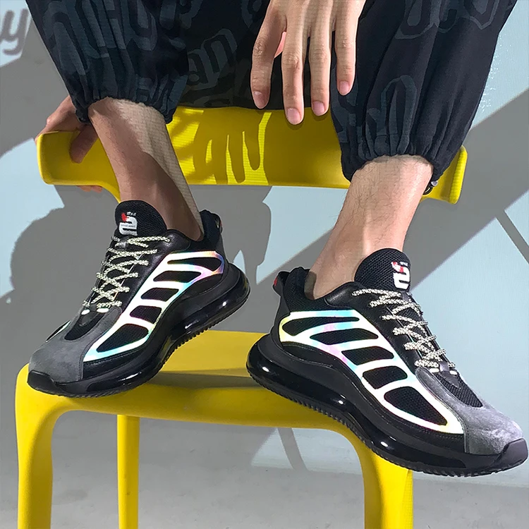 

custom fashionable breathable sneakers for boy casual sports running shoes black 2021 shoes manufacture