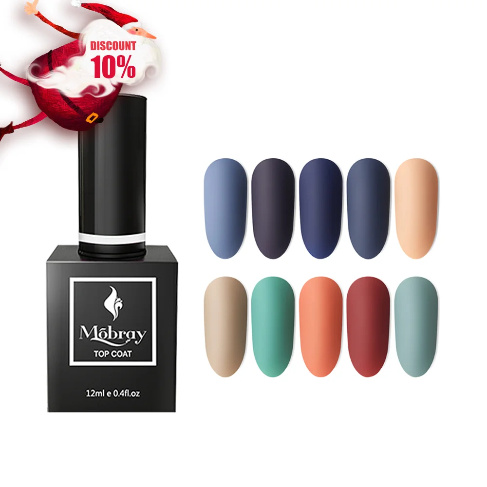 

Matte top coat 12ml Long Lasting soak off OEM for wholesale manicure, Clear