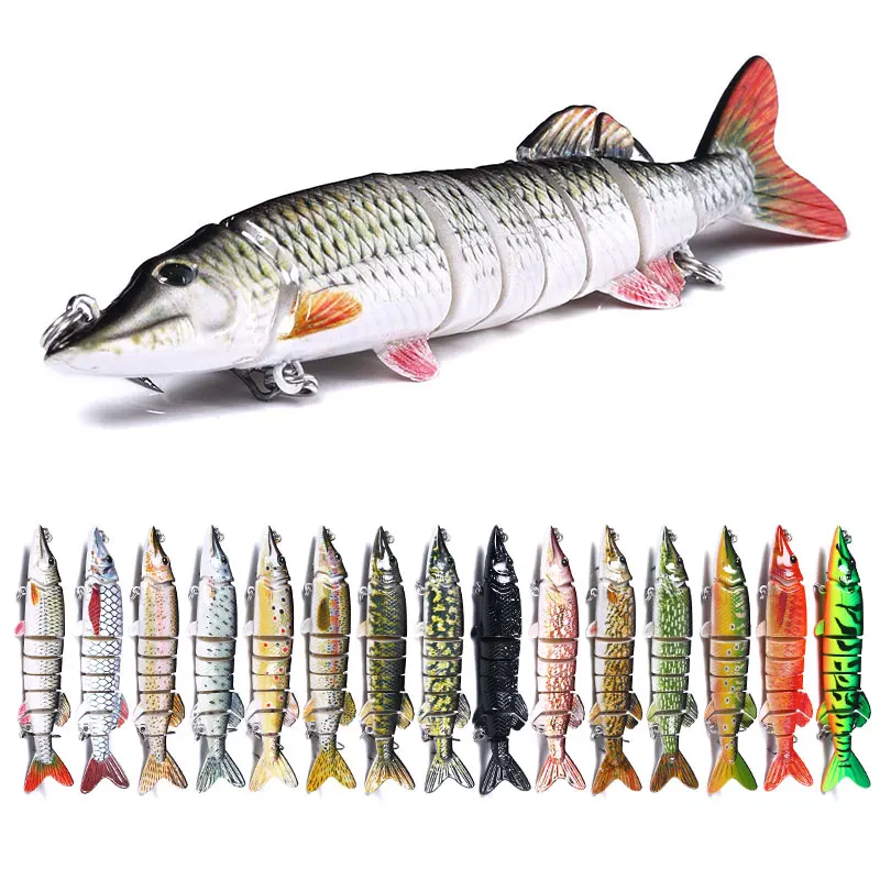 

18.5g/67.5g 3D Lure Eyes Minnow 3 Hooks Artificial Bait Jointed Fishing Lures Salt Water, 5 colours available/unpainted/customized