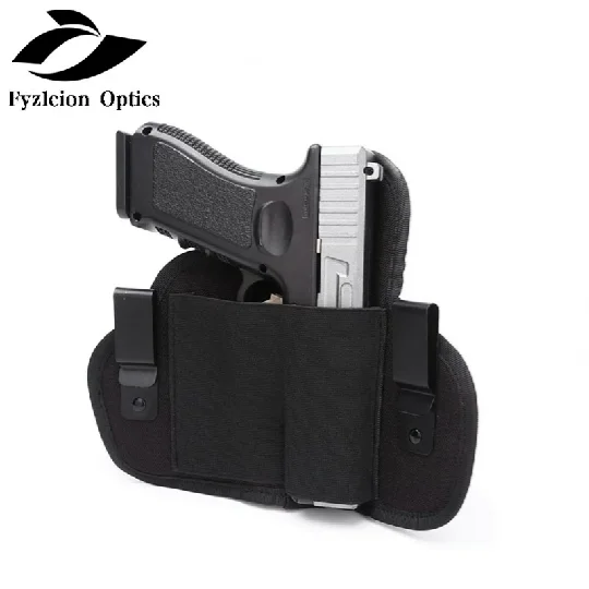 

General Tactical Gun Waist Holster Glock Leather Case Rifle Pistol Holster Slip Belt Carrying Case For Hunting Shooting