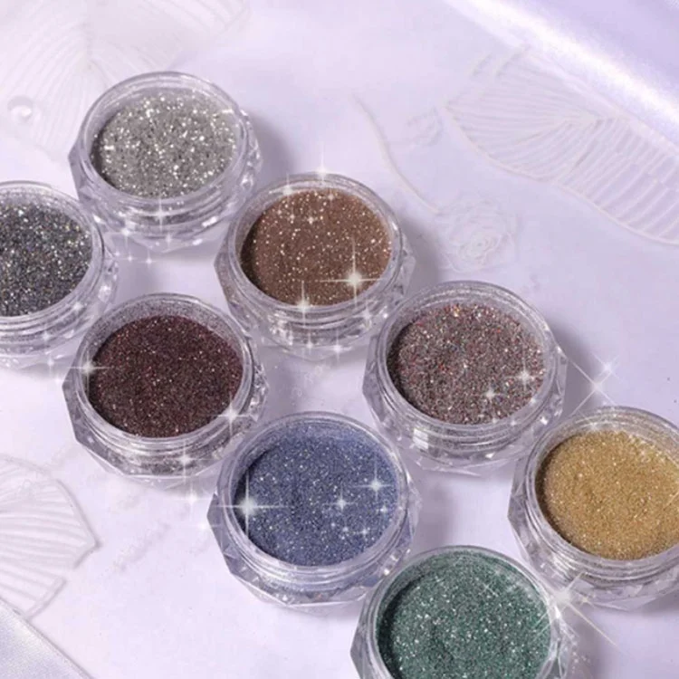 

Nail art Glitter nail powder Clear Private Label Color Cover acrylic powderNail Pigment Magic Mirror powder