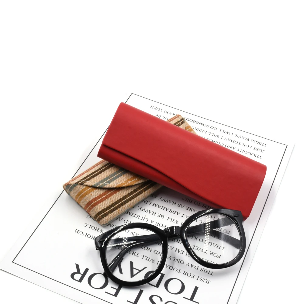 

Luxury portable economical waterproof pu leather optical reading magnetic glasses package case for sunglasses, Customized color