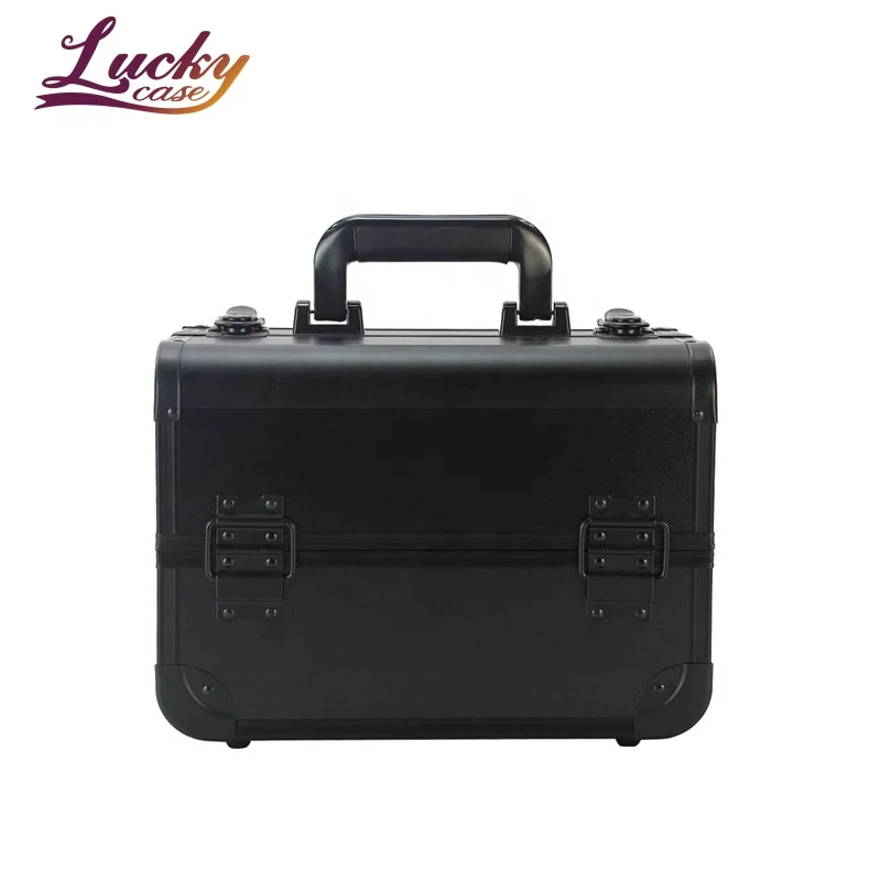 

Pink Hard Shell Makeup Case High Quality Professional Aluminum Makeup Case with Lock Makeup Jewelry Storage Cosmetic Travel Case, Black/pink/rose gold