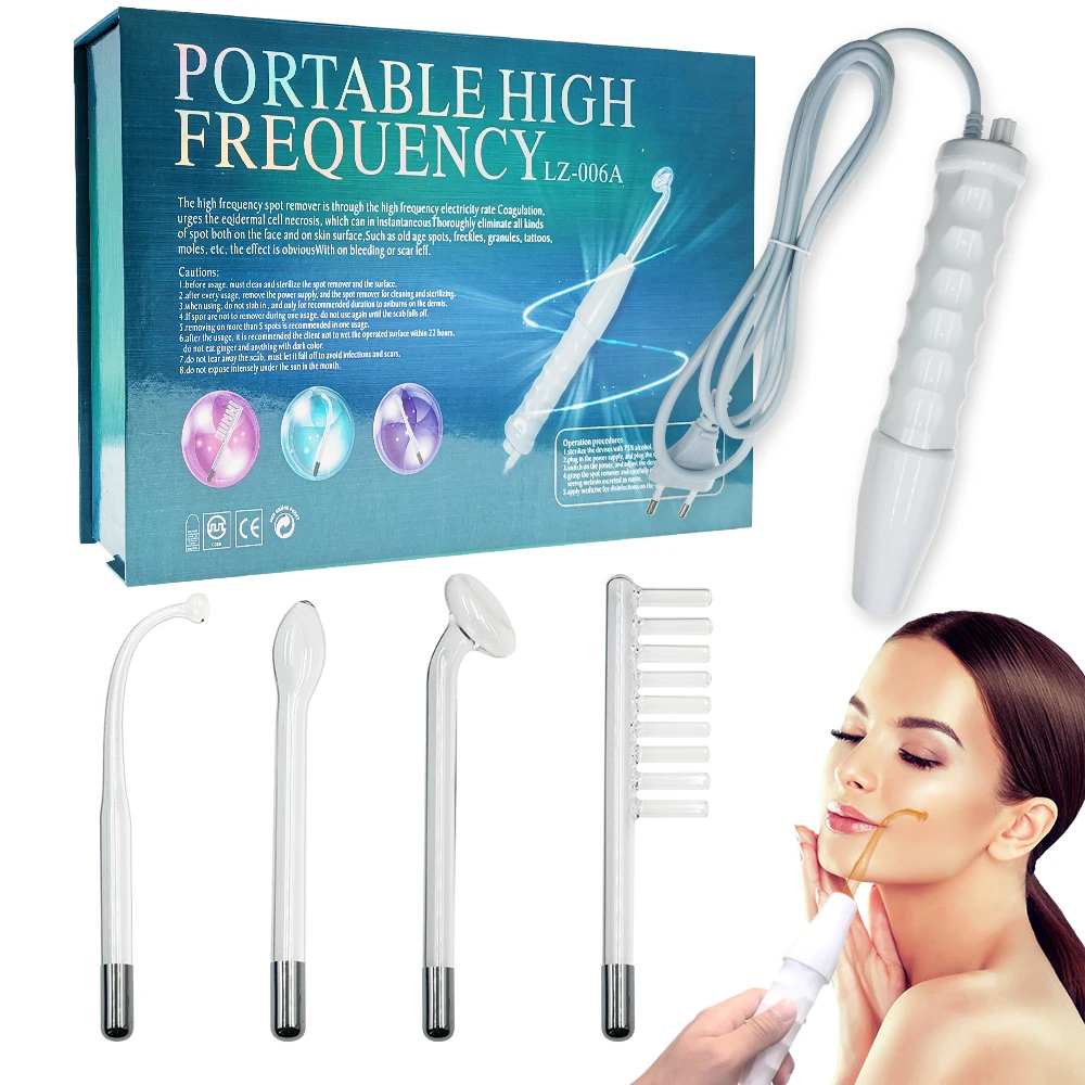 

2021 Hot Selling Facial massager High Frequency Electrotherapy Machine Skin Care Beauty Facial Galvanic Wand, White