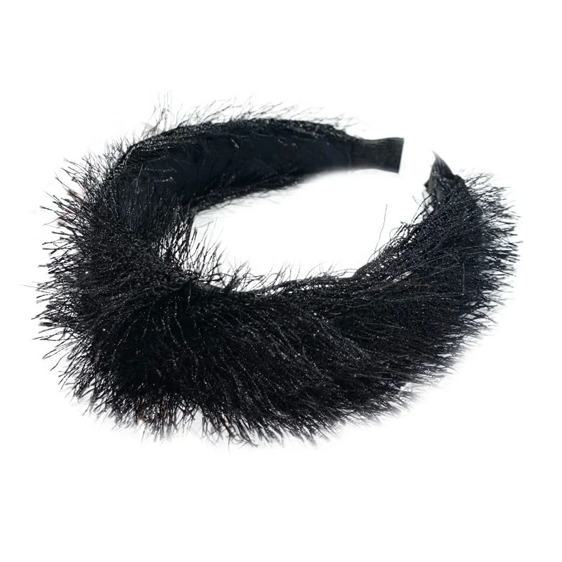 

New Cute Fabric Headband Plush Women's Jewelry Fashion Casual Simple Hair Band, Picture