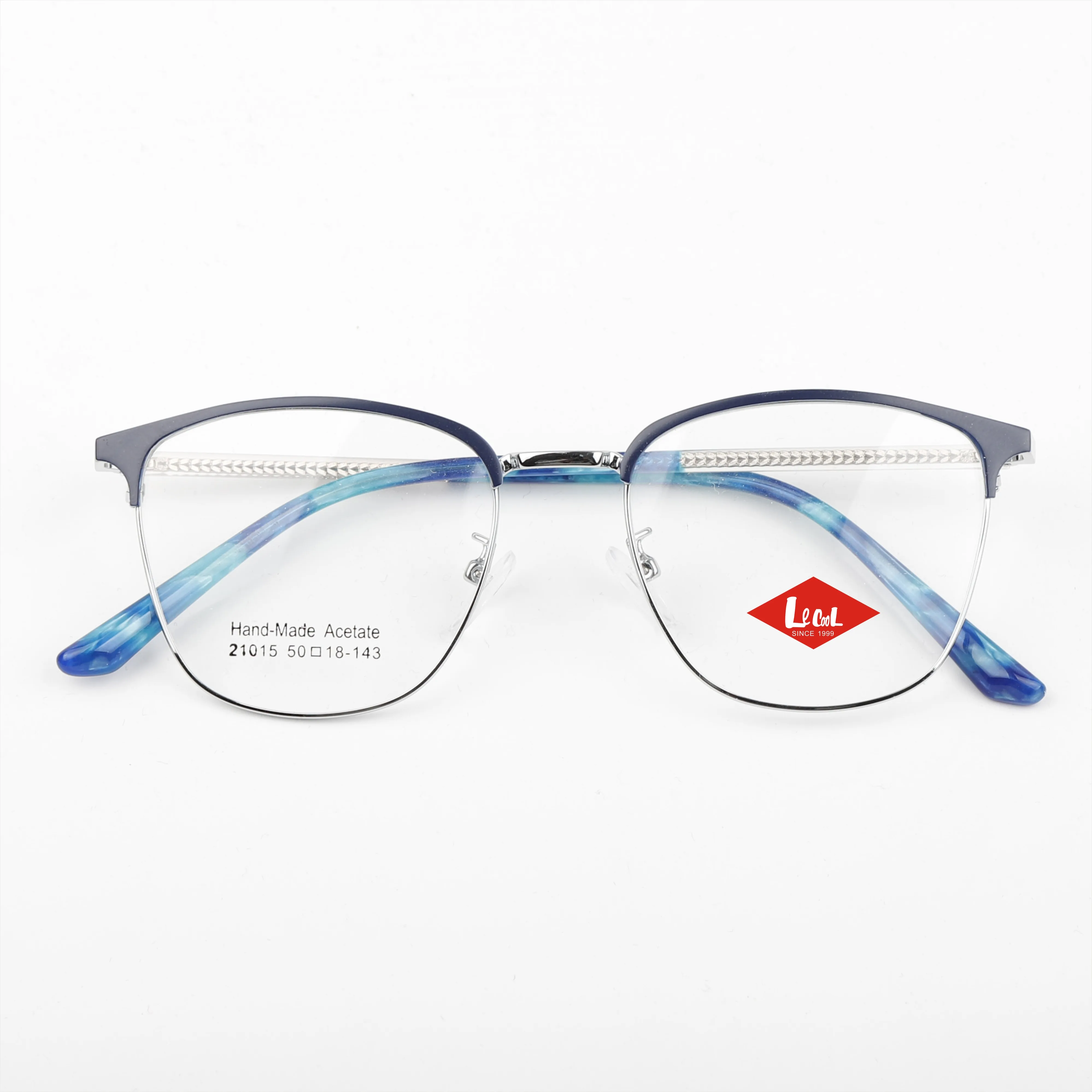 

Women Protective Online Eyewear Beautiful Blue Designer Stock Glasses Acetate Foldable New Metal Spectacle Frame Guangzhou Oem
