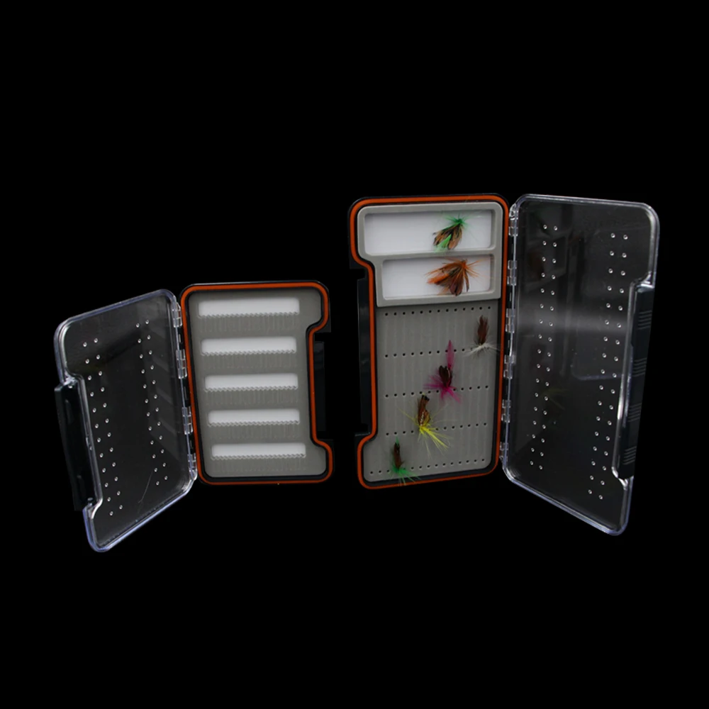 

China wholesale Ultra Thin Slim foam magnet Fly Fishing Flies Box trout hook flies box, Transparent