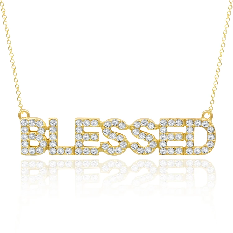 New Arrival Fashion Personalized Gothic Babygirl Nameplate Necklace