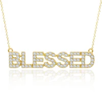 

New Arrival Fashion Personalized Gothic Babygirl Nameplate Necklace