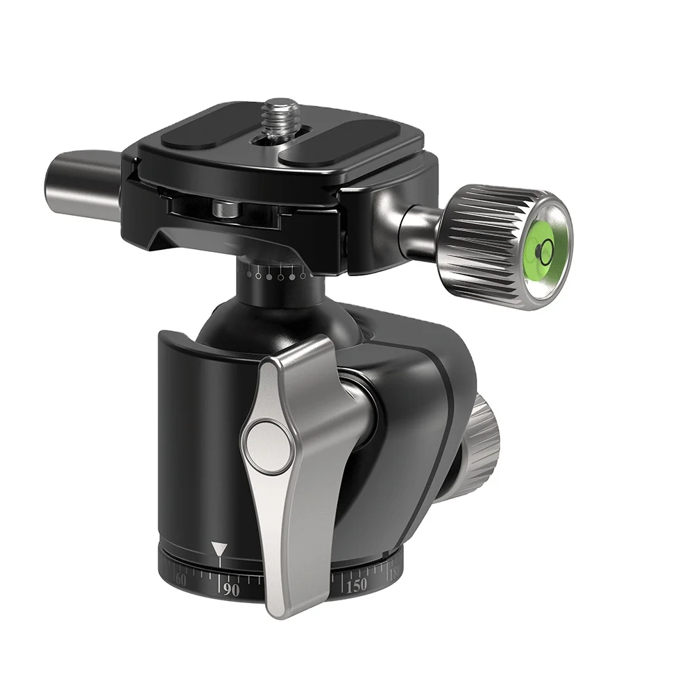 

Hot sale panorama mini tripod ball head for camera accessories, Black and silver