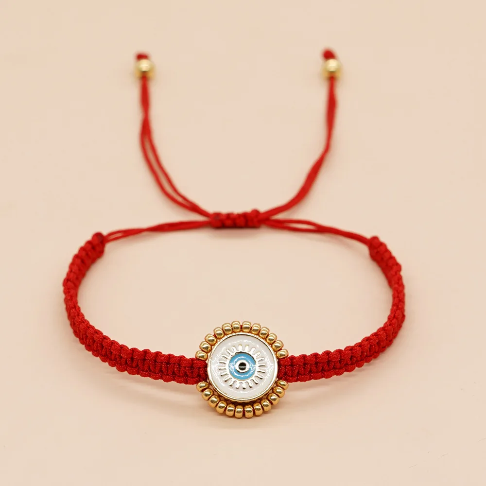 

Handmade Adjustable Thread Woven Braided Lucky Red Rope String Lucky Bracelets For Women