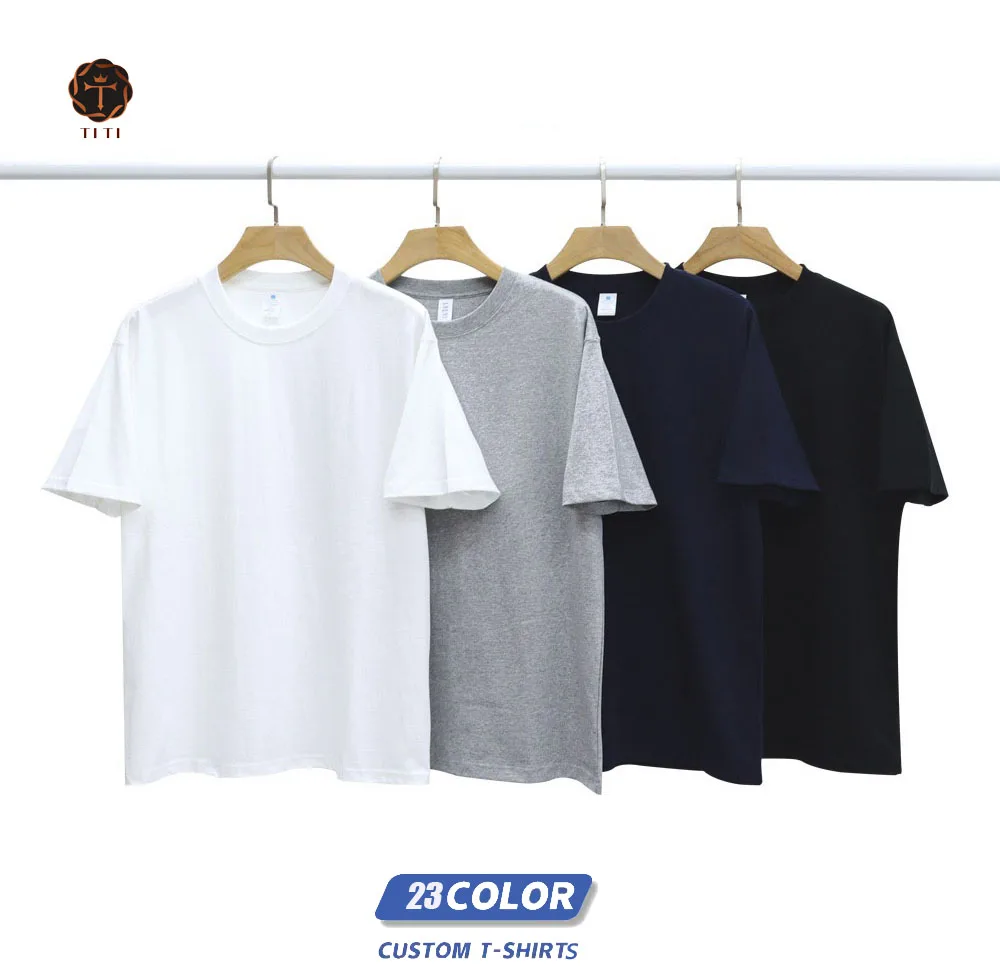TITI Fast Custom 280gsm 300gsm 320gsm T-shirt Heavyweight 100% Cotton Oversized Fashion Drop Shoulder Man t Shirt