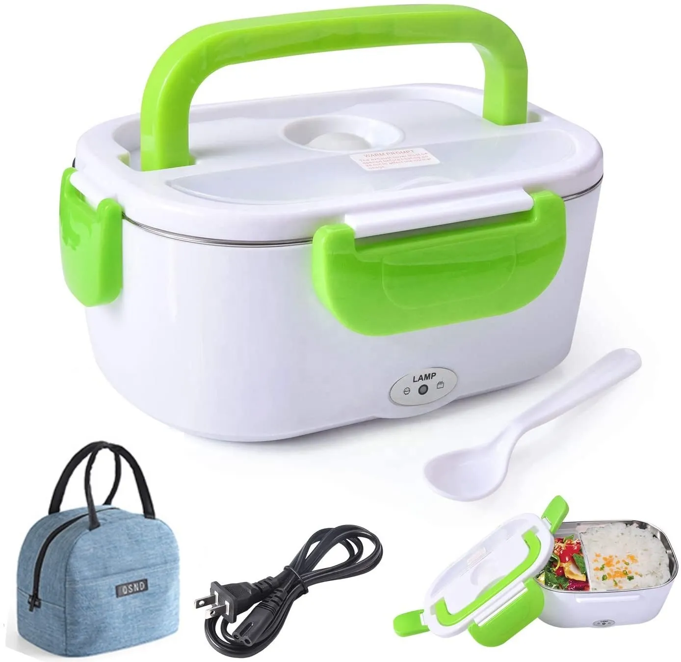 

1.5L Easy Carrying Food Warmer Heated Electric Lunch Box with stainless Steel