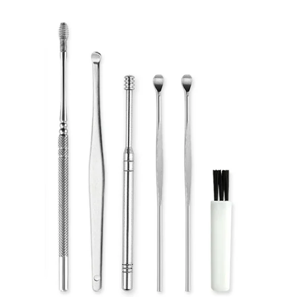 

Ear Wax Removal Kit Cleaning Tool Curette Spoon Set Earwax Pick Cleaner Remover, Silver/rose/black/colorful