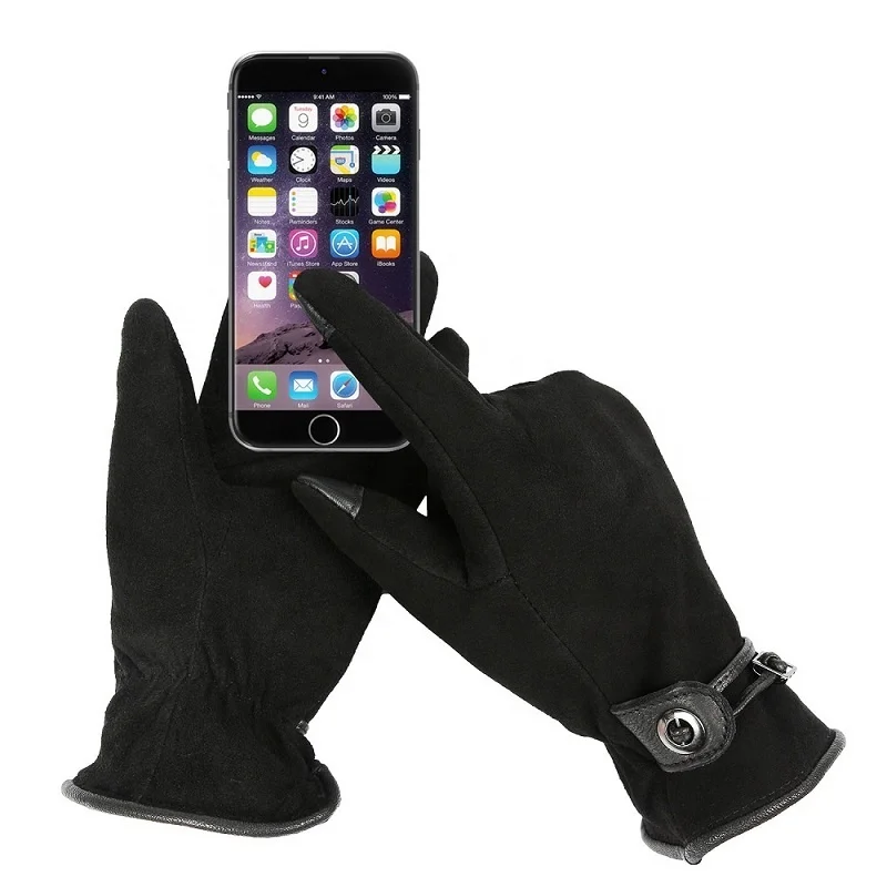 
Ozero Fashion Winter Gloves Deerskin Leather Driving Touch Screen Gloves Women. 