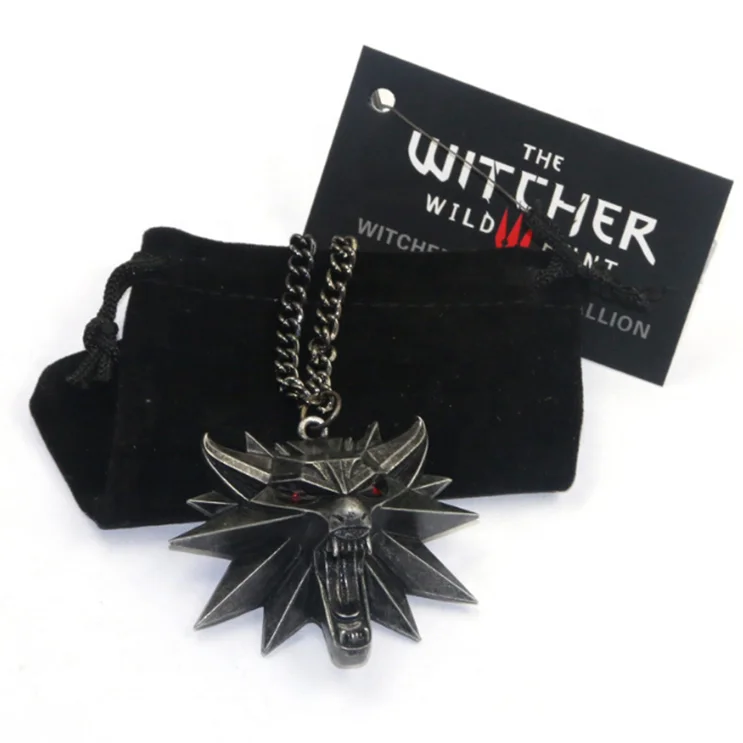 

Wholesale Witcher 3 Wild Hunt Game Design Men Wolf Necklace