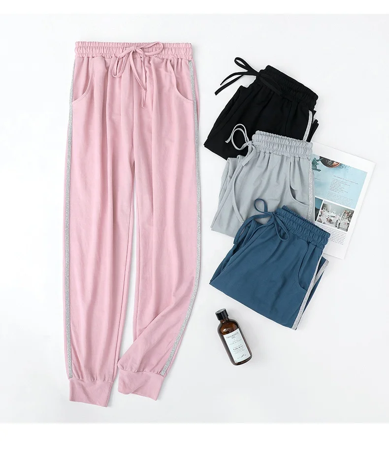 

Spring and summer new wormwood mosquito pants Ladies cotton and linen casual pants